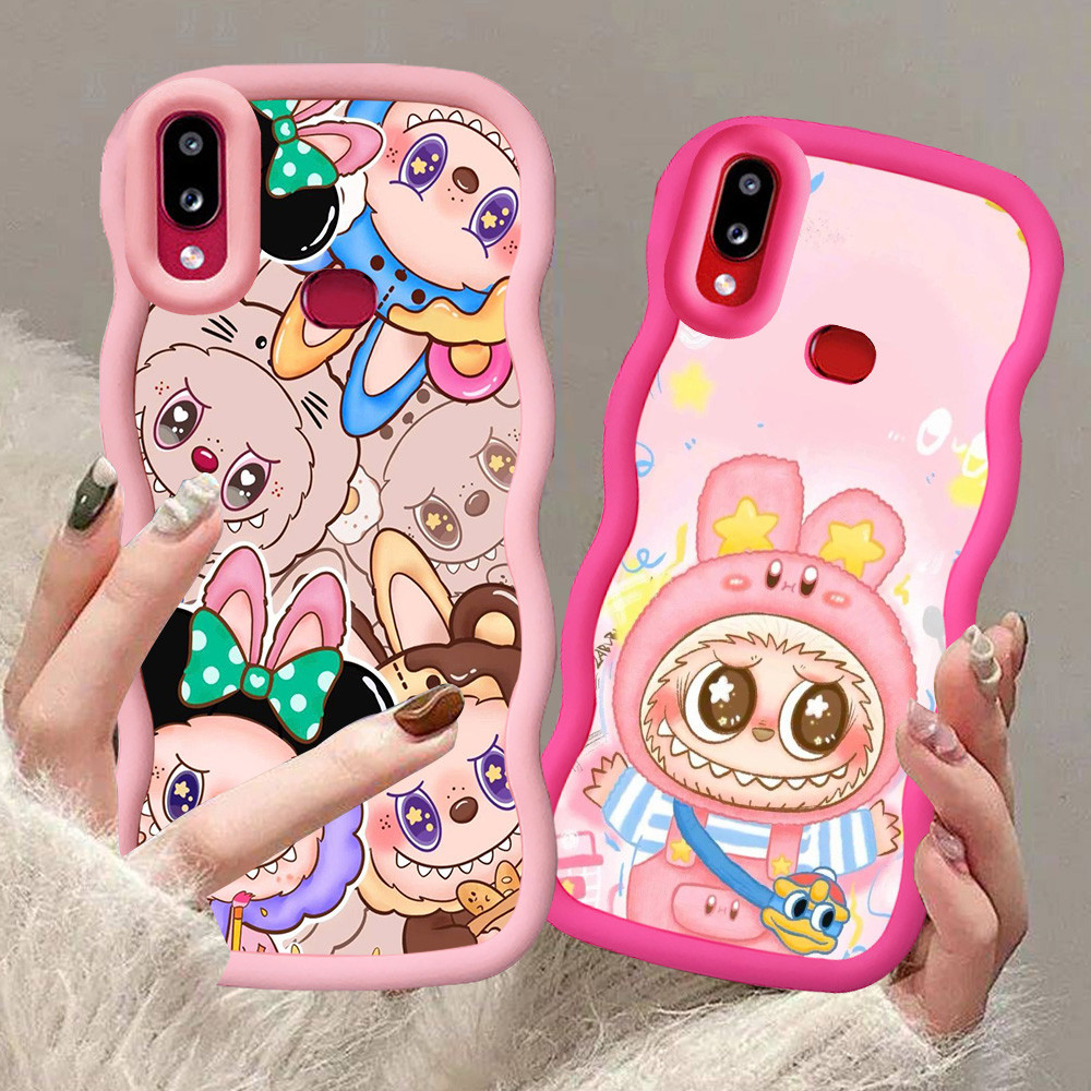 A-24 Labubu Casing untuk Samsung A10S A20 A21S M01S M10S M20S hitam merah Pink Case