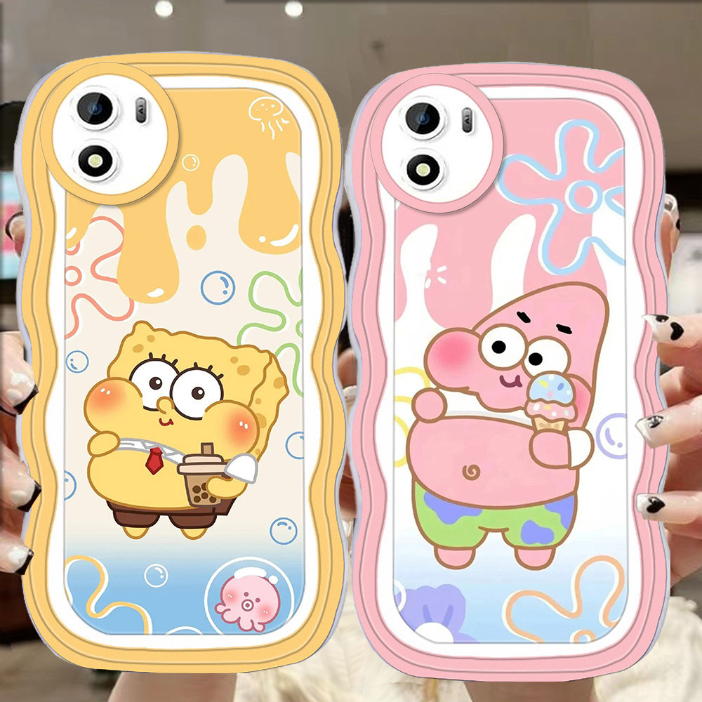 A-6 SpongeBob TPU Casing untuk VIVO Y01 Y15a Y01a Y15s Transparan Case