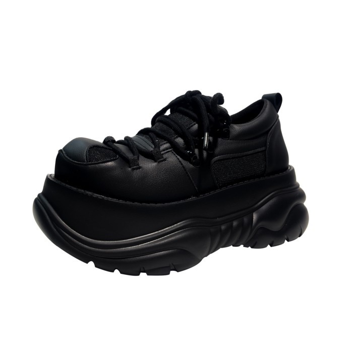 Demonia Dark Hot Girl Thick-soled Platform Shoes Women's 7cm Heightening Lace-up Y2K Abby Style Big