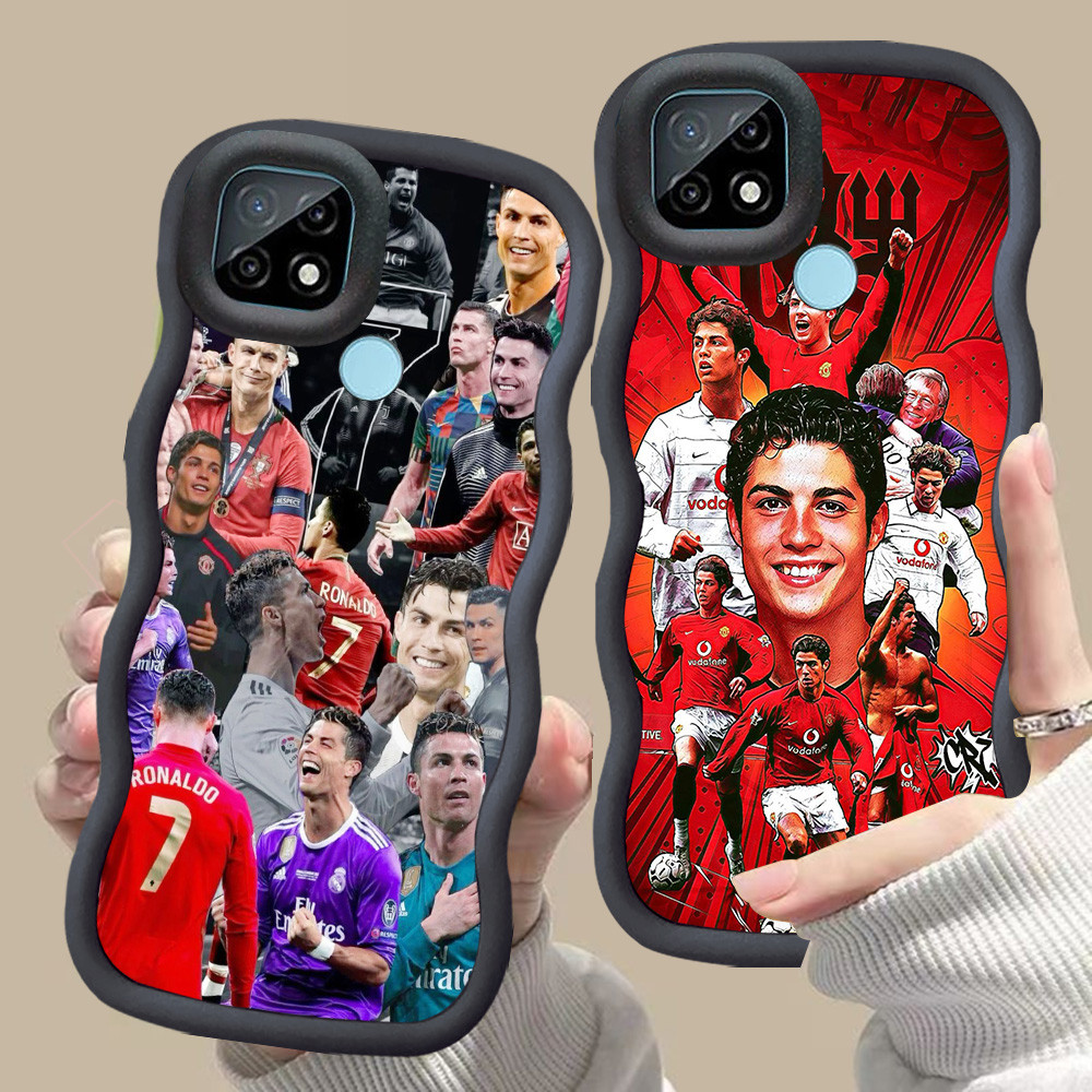 D-9 Cristiano Ronaldo Pink merah Casing untuk Xiaomi Redmi 9C 10C 12C hitam