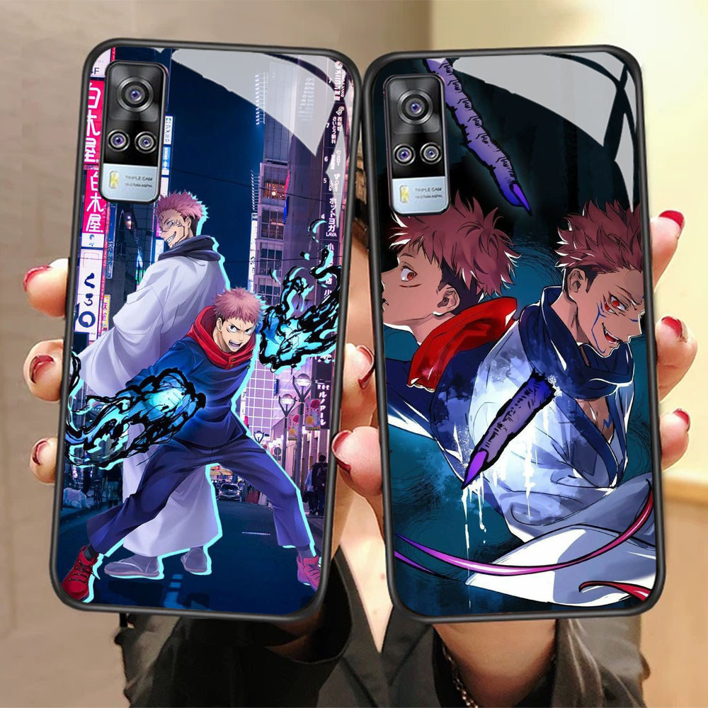CK-66 Jujutsu Kaisen Anime HD Glass Casing untuk VIVO Y51 V21E Y31 Y52 V21S V21 V20 Y53S