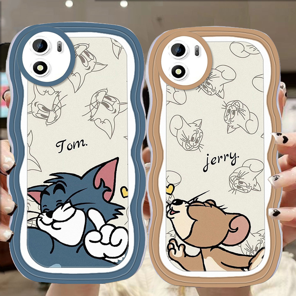 A-38 couple Cat Mouse TPU Casing untuk VIVO Y01 Y15a Y01a Y15s Transparan Case
