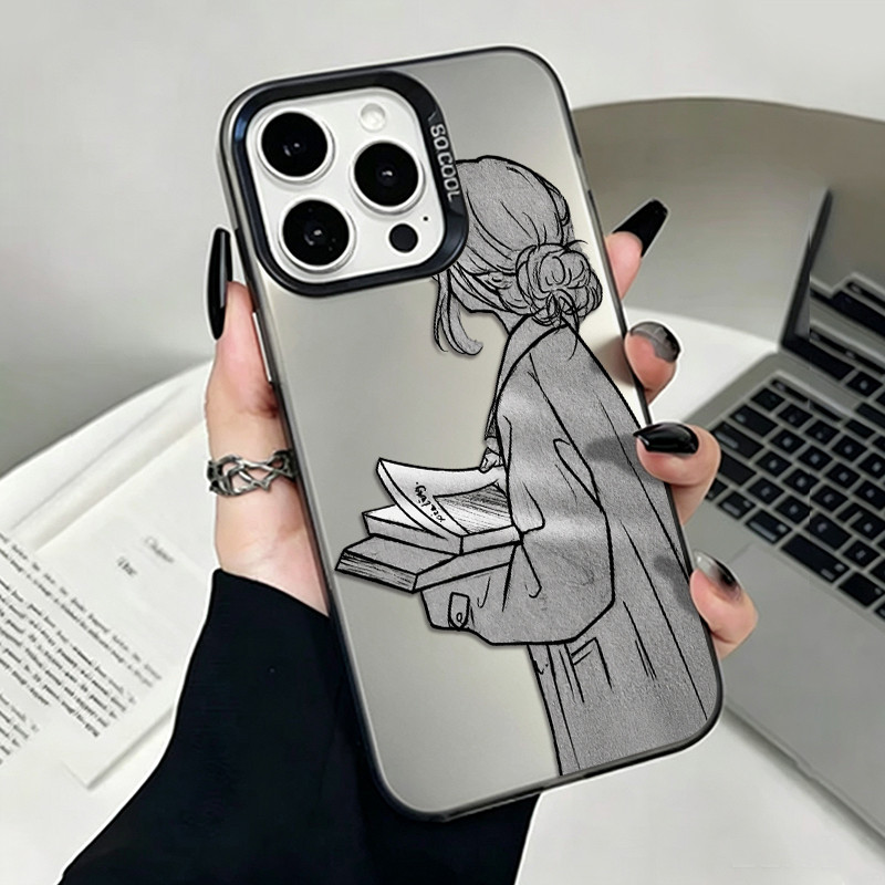 Casing Redmi Wanita membawa buku untuk Note11 Pro 12 POCO M4 X3 PX5 A3 13C X6 Note 13 MI 14 PRO 9 13