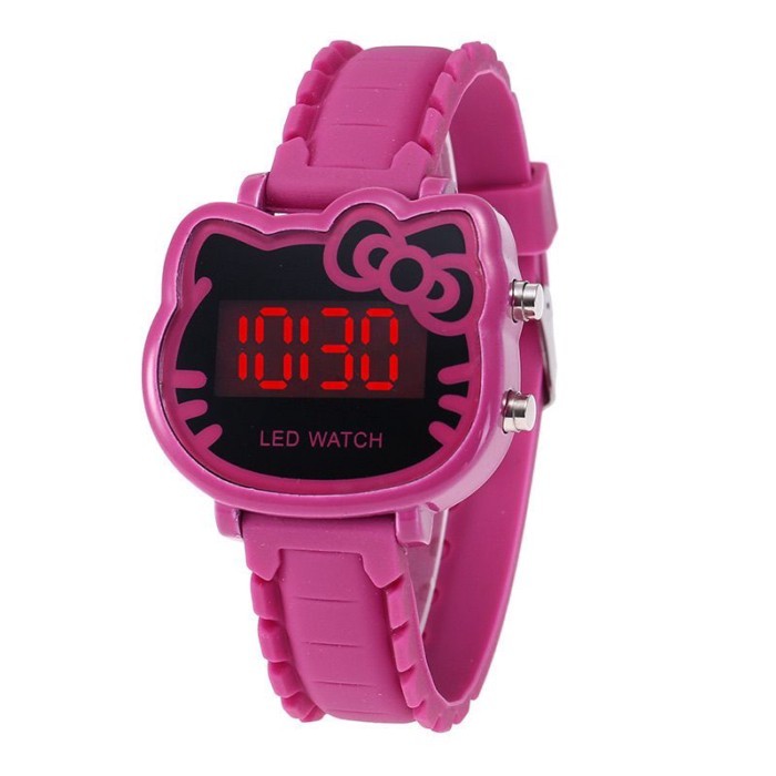 Super Cute Hello Kitty Girl Children's Electronic Watch LED Luminous Internet Celebrity Student Chi