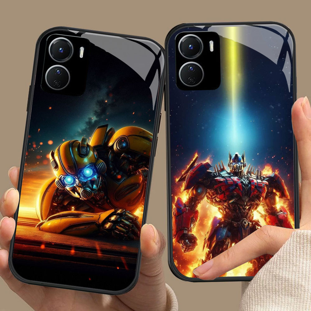 CK-32 Transformers Bumblebee HD Glass Casing untuk VIVO Y16 Y15S Y01 Y56 Y36 Y27S Y15A Y36i Y17S iQO