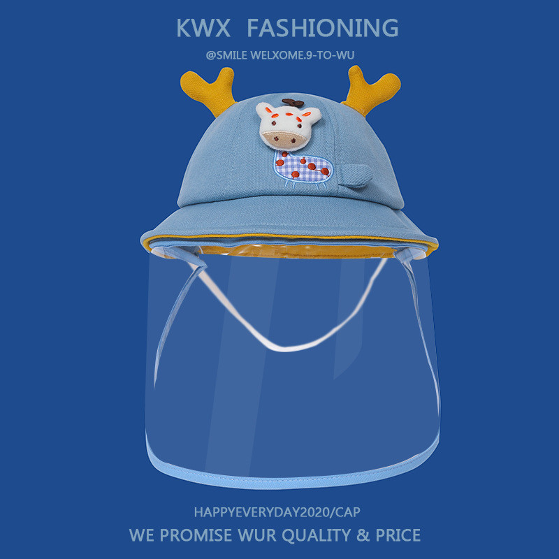 Topi Topi Musim Semi Gugur Anti-Cipratan Wajah Nelayan Anak Laki-laki dan Perempuan Topi Pelindung M