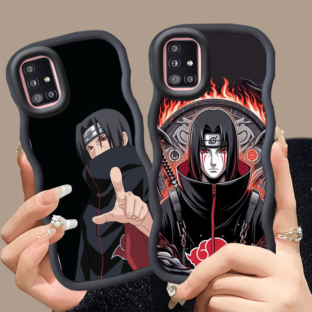 A-7 Naruto Itachi Casing untuk Samsung A03 A03S A31 F02S A51 M02S A02S hitam merah Pink Case