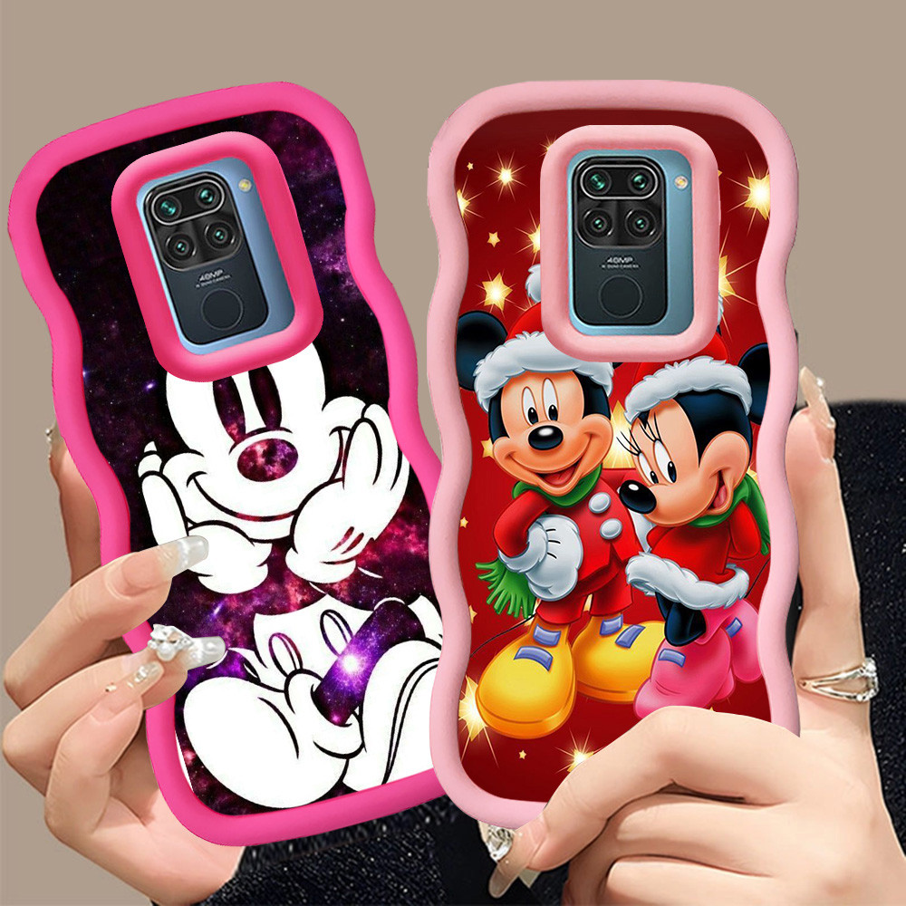 A-10 mickey mouse Casing untuk Xiaomi Redmi Note 9 9S Pro Max hitam merah Pink Case
