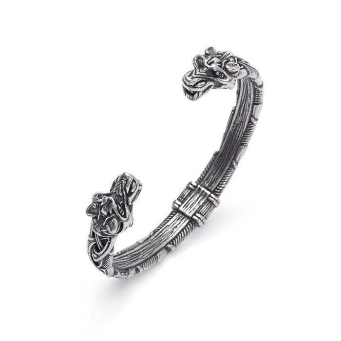 Permanent Non-fading Bracelet Nordic Faucet Opening Viking Retro Stainless Steel Personalized Men's