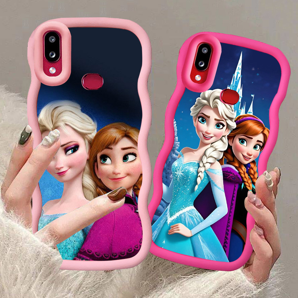 A-5 Frozen Casing untuk Samsung A10S A20 A21S M01S M10S M20S hitam merah Pink Case