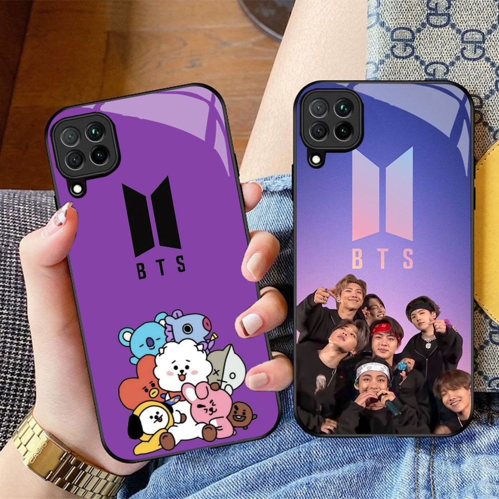 CK-46 BTS ARMY BT21 HD Glass Casing untuk Samsung A12 M32 M12 A22 5G