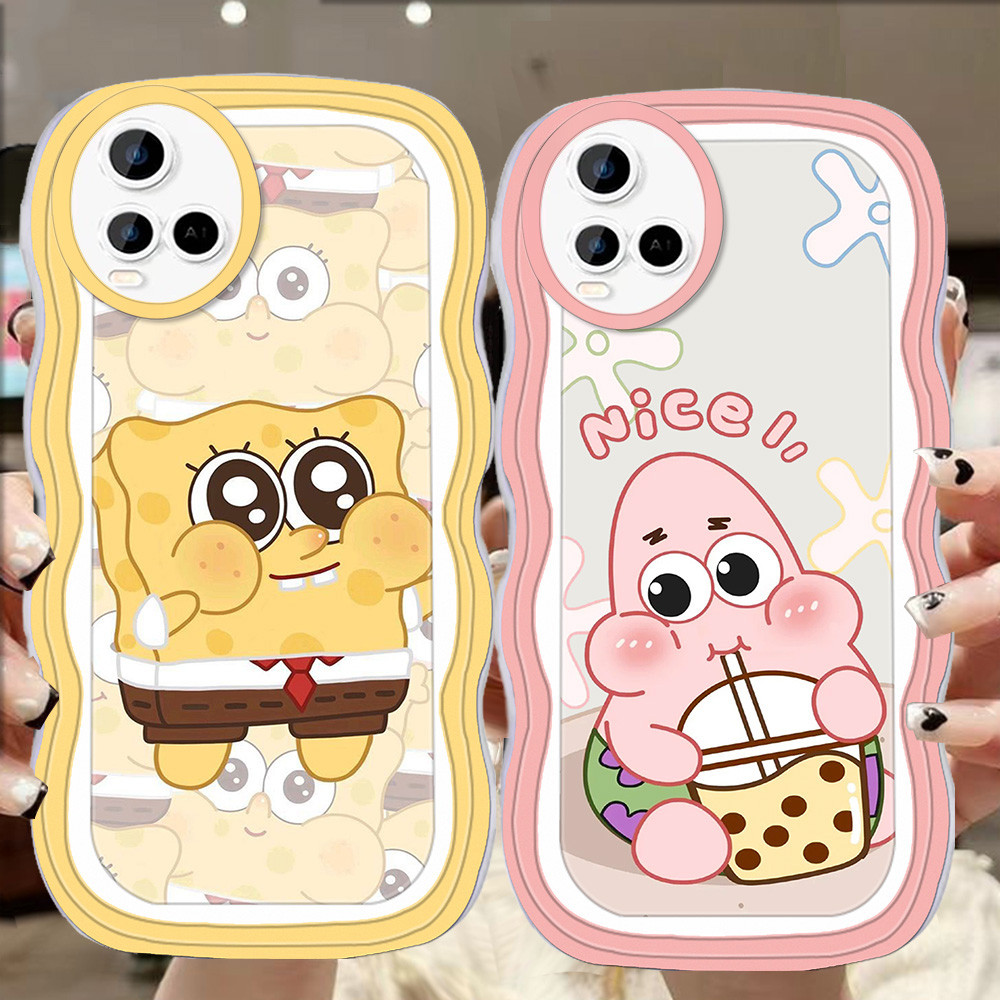 A-31 Cute SpongeBob TPU Casing untuk VIVO Y33 Y21a Y33t Y21s Y33s Y21 Y21e Transparan Case