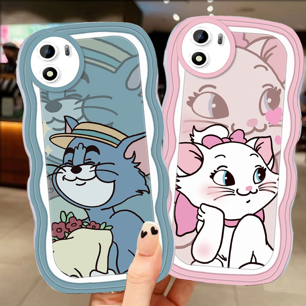 A-22 couple Marie TPU Casing untuk VIVO Y01 Y15a Y01a Y15s Transparan Case