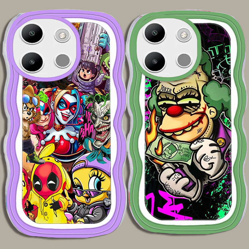 A-103 Joker TPU Casing untuk Xiaomi Redmi 15C 13X 13C Note POCO M6 M7 13 Pro Plus 5G Transparan Case