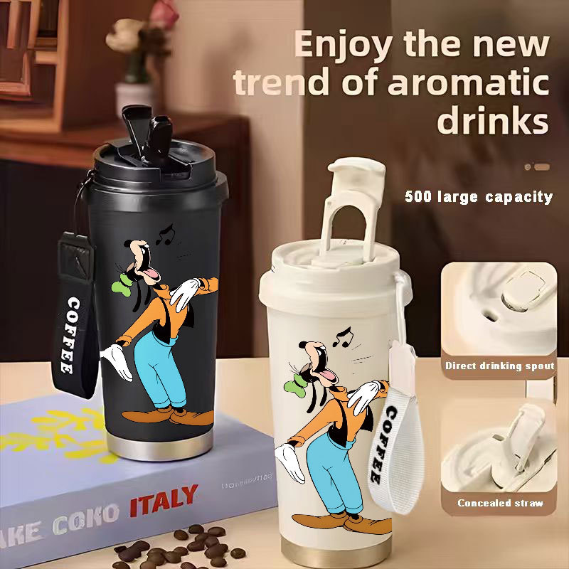 Goofy Cartoon Tumbler Kopi Stainless Steel CUP 500 ML Vacuum Mug Termos Coffee Cup CUPLXSP01008