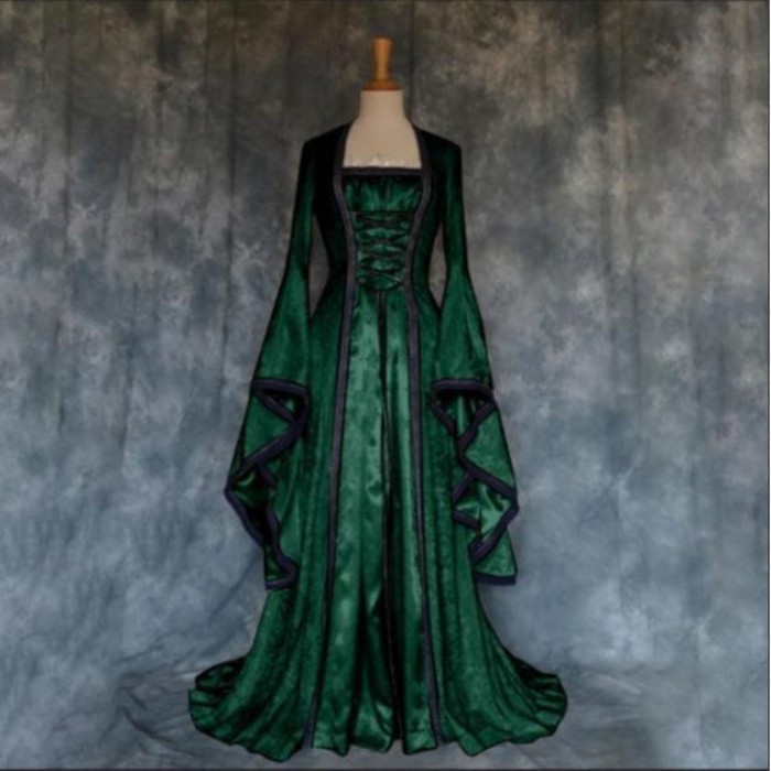 Halloween Dress Wish Popular Medieval Art Retro Dress