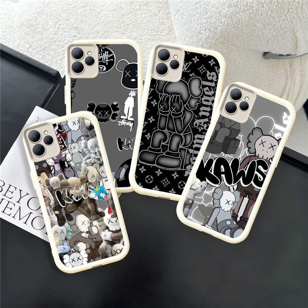 UQ48 KAWS Casing untuk Hp Plating ITEL Infinix Zero Smart A70 6 Smart6 8 Smart5 P55 7 Note40ProPlus 