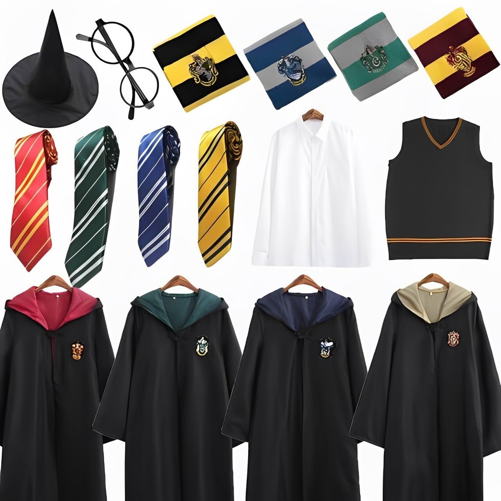 Kostum Halloween Kostum Harry Potter Pakaian Ajaib Anak Set Lengkap Cosplay Anime Jubah Halloween Im