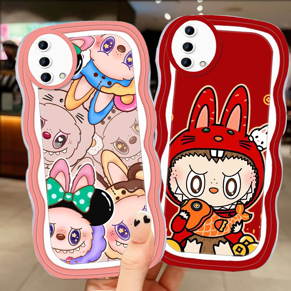 A-81 Cute Pink Labubu TPU Casing untuk OPPO A94 A52 F19 A72 A92 A95 F19S A74 Pro 5G Transparan Case