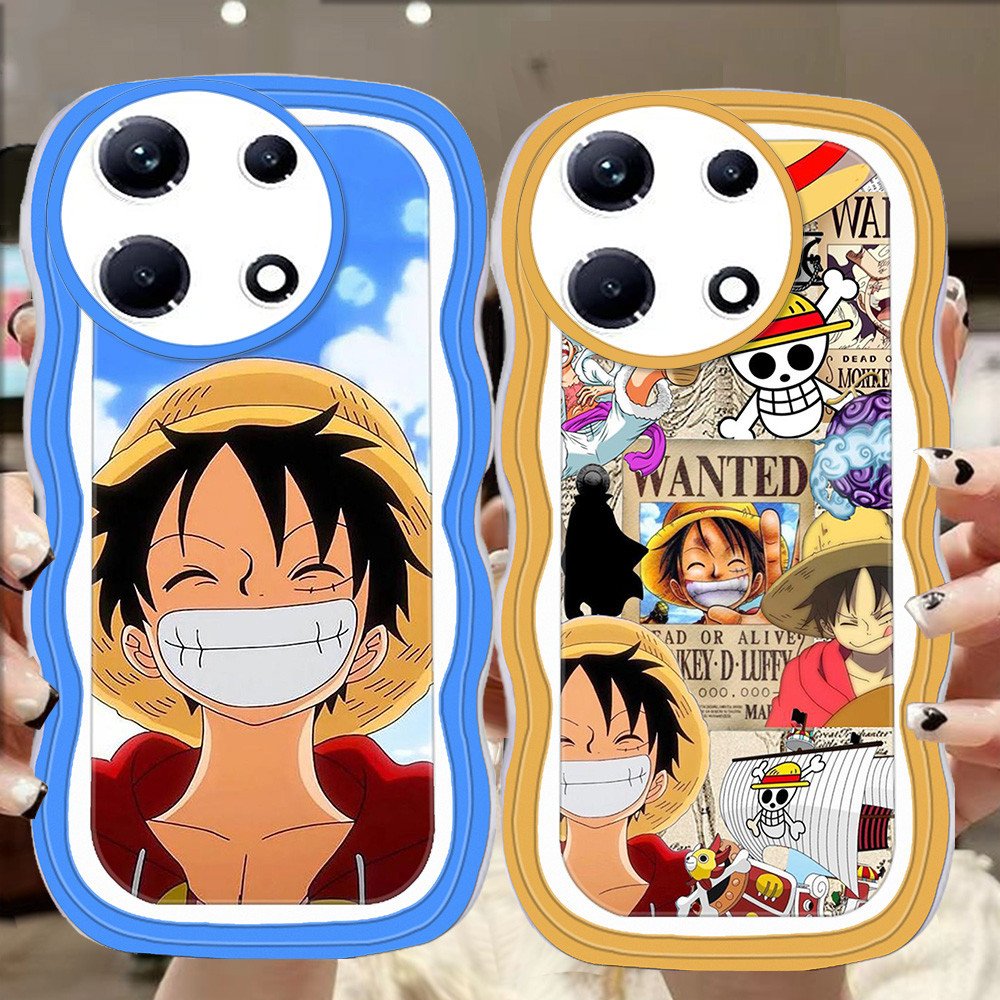 A-19 Anime One Piece Luffy TPU Casing untuk Infinix HOT Note 30 30i Smart 7 Play Pro Transparan Case