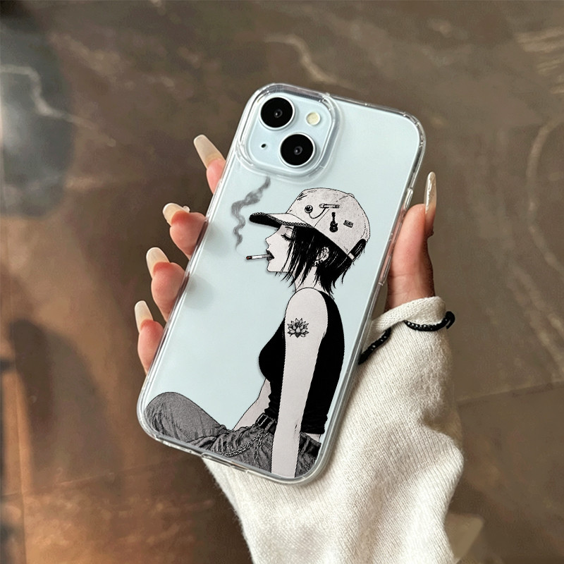 Softcase Wanita Berminyak Rokok untuk OPPO A93 A54 RENO 12 PRO 12F A71 A6 14F OPPO A5X A9 A5 A15 A16