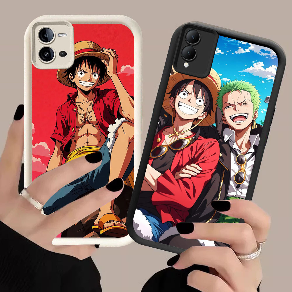 DR-68 Luffy Zorro Shockproof Casing untuk VIVO Y36 Y03 Y28s V25E Y03t V25 Y27 Y18i Y18 Y27s