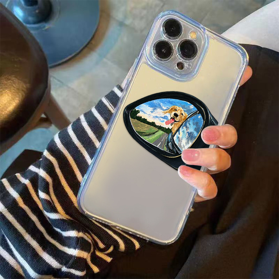 Softcase Anjing di Spion untuk Vivo V21E V60 Y04S Y400 V50 V91s V100 Y17s V27 V25 V23 V21 V20 Y30 Y5