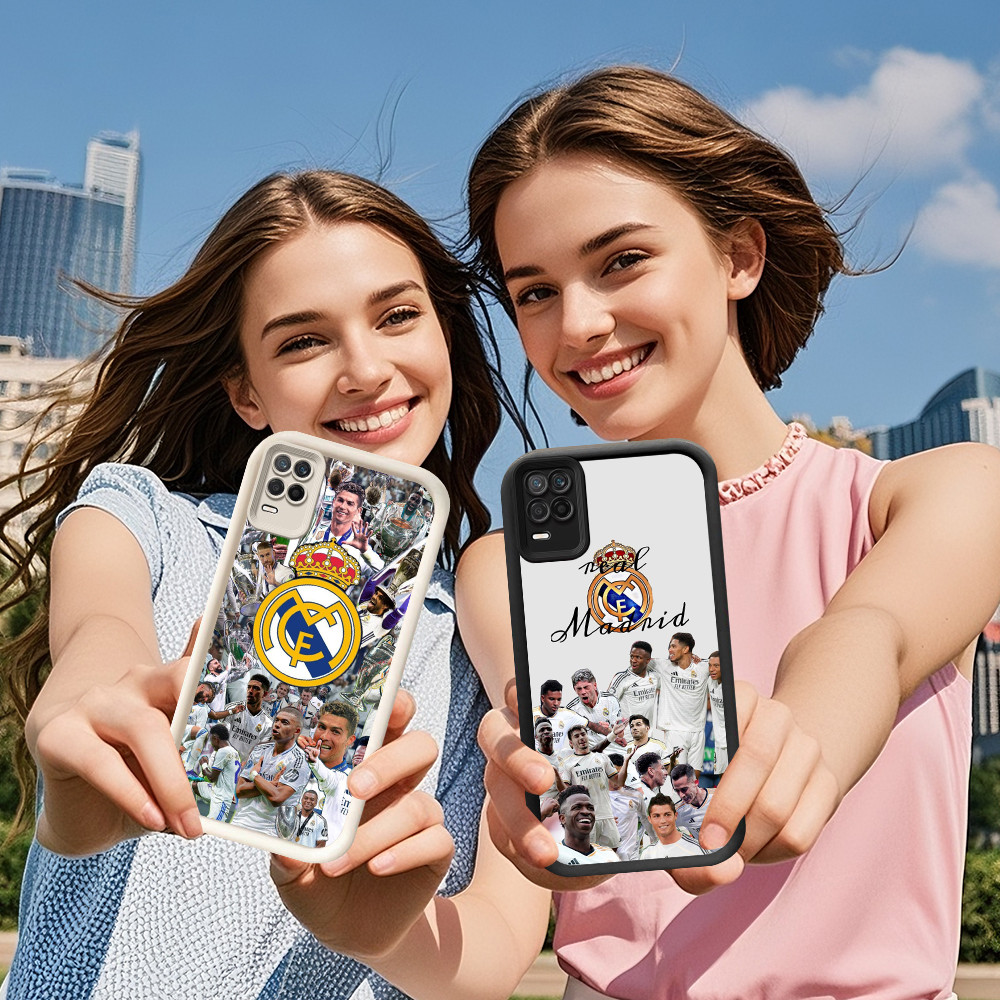 DE-27 Real Madrid Protective Casing untuk Realme Narzo 8S C11 V13 Q3 8 C20 C20A 30 Pro 2021 5G