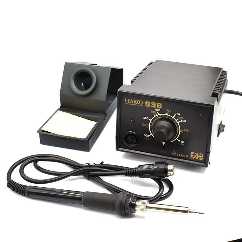 ♞,♘Stasiun solder suhu konstan 936 set stasiun solder 60W stasiun solder pengatur suhu bebas timah