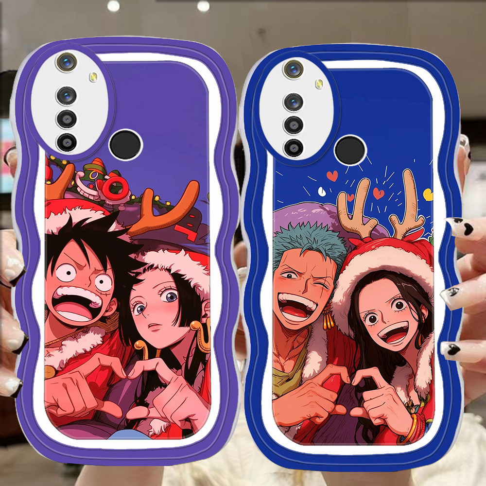 A-24 One Piece couple TPU Casing untuk Realme 6s 5s 5i 3 6 5 Pro Transparan Case