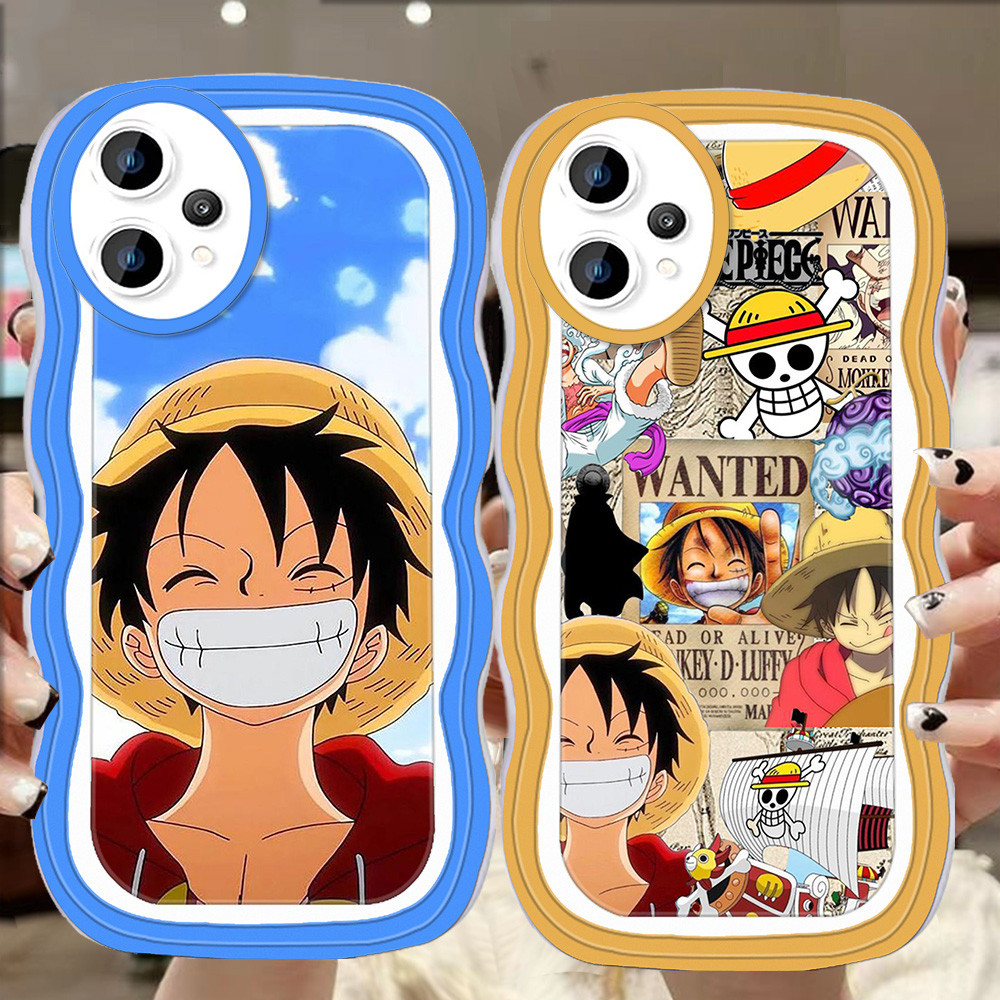 A-19 Anime One Piece Luffy TPU Casing untuk Realme 14T 15T C31 14 9i C35 9 14X C30 Pro Plus 5G Trans
