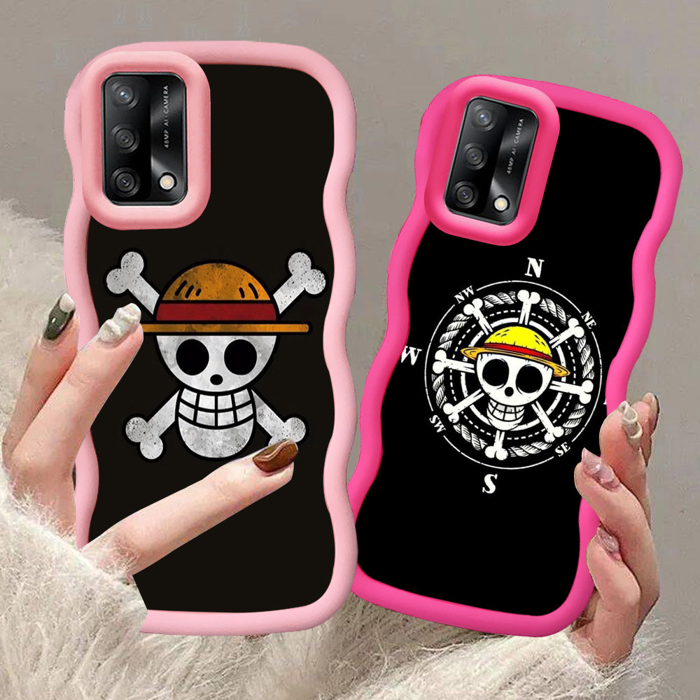 A-28 Logo One Piece Casing untuk OPPO A52 A92 A95 A72 A74 hitam merah Pink Case