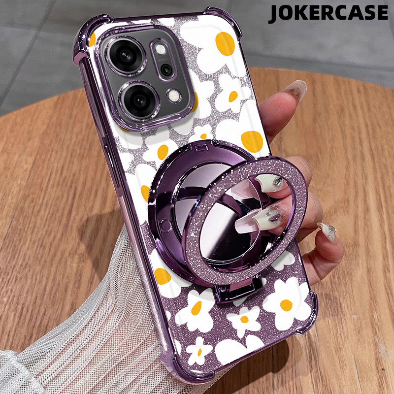 Glitter Card Case HP Oppo A53 A9 2020 A57 2022 A17K A15 Cermin Dengan Stand Oppo Case Silikon Casing