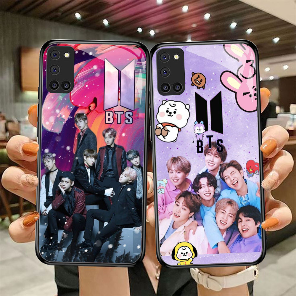 DR-6 BTS AMRY HD Glass Casing untuk OPPO A92 A72 A94 A52 F19 Reno 5 5F Lite Pro