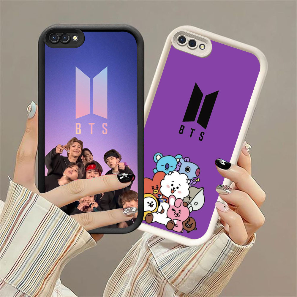 CK-46 BTS ARMY BT21 Shockproof Casing untuk OPPO A5 A5X A3S A1K A12E Realme 14 14T C2 C2s