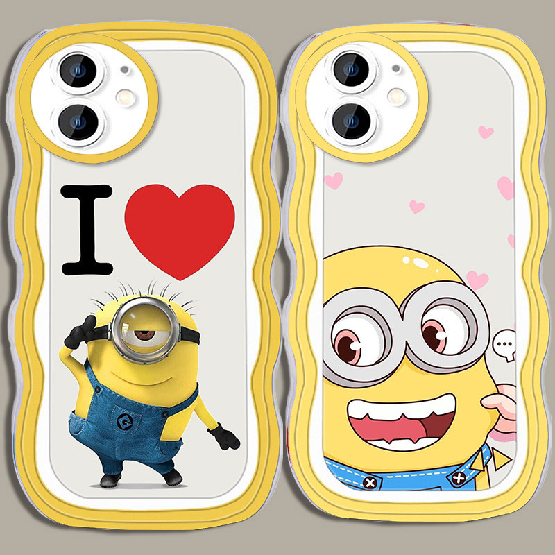 A-90 minions TPU Casing untuk iPhone 12 Mini X XR 11 Xs Pro Max Transparan Case
