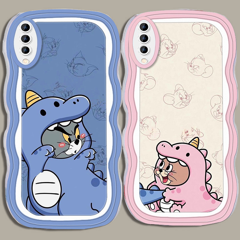 A-10 Cat and Mouse couple TPU Casing untuk Samsung A30S A50 A02 M02 A50S A7 A30 A02S Transparan Case
