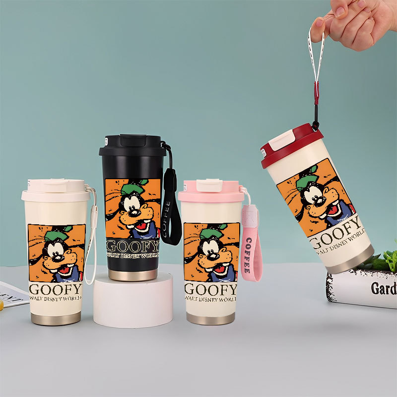 Goofy Disney Tumbler Kopi Stainless Steel CUP 500 ML Vacuum Mug Termos Coffee Cup CUPLXSP01014