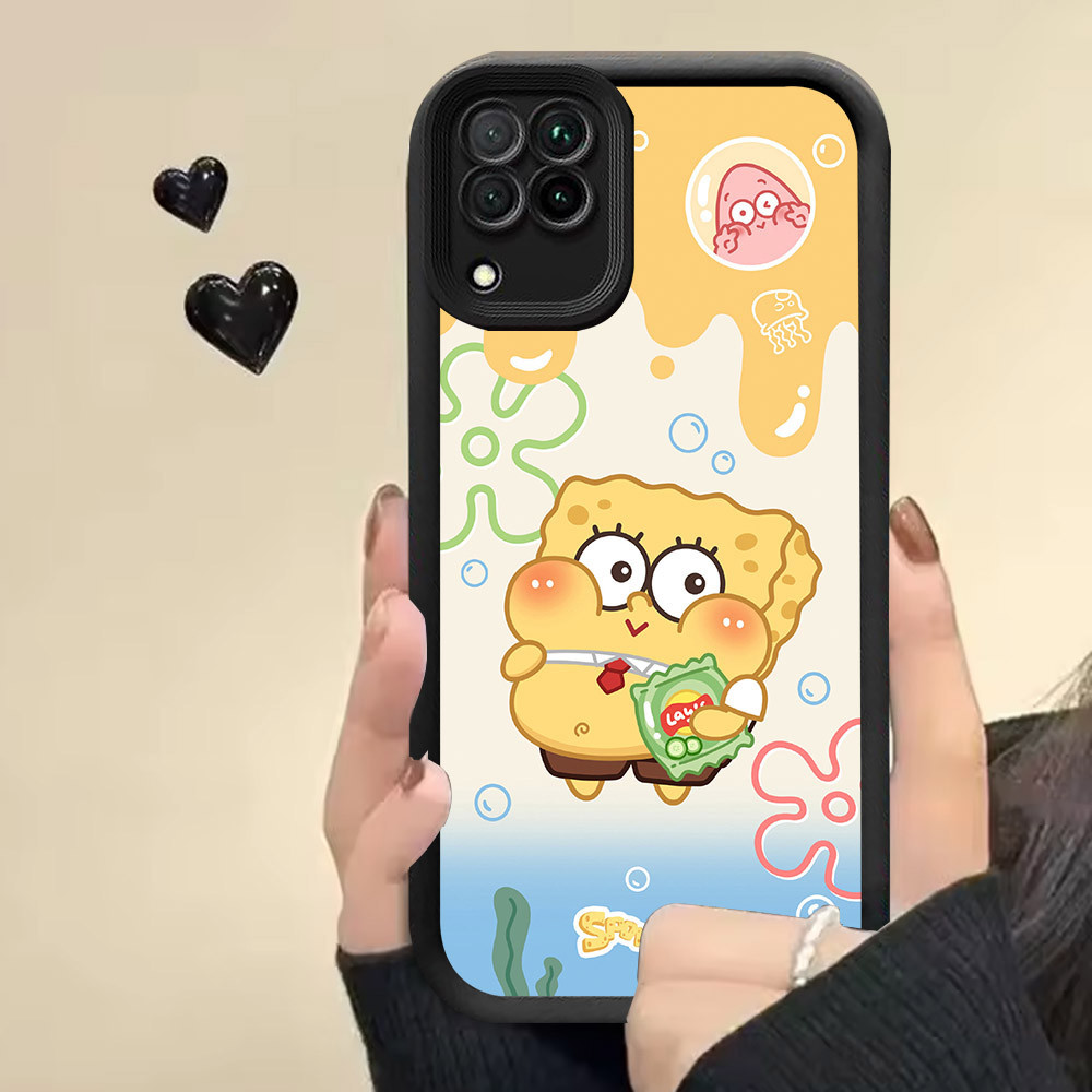 Casing untuk Samsung Galaxy A22 A12 5G Case RR6 SpongeBob