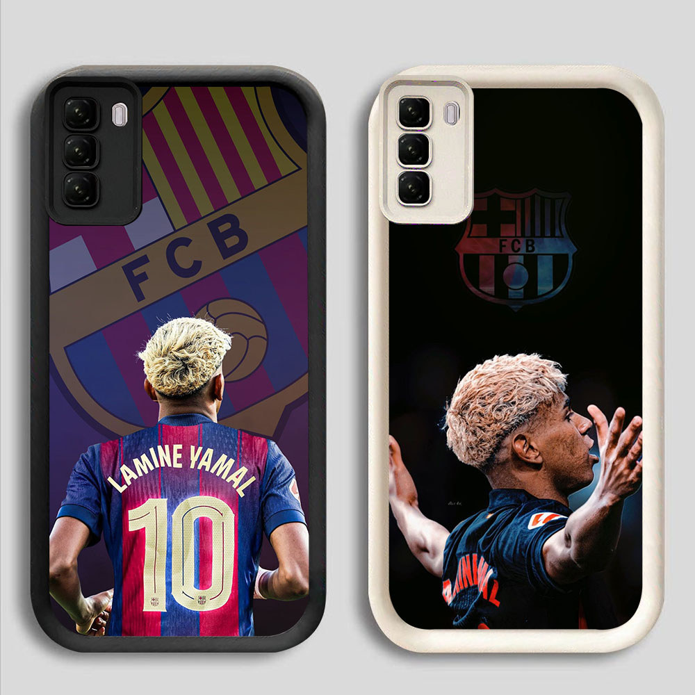 SM-64 Barcelona Lamine Yamak 10 Murah Casing HP TPU Anti Gores Infinix Tecno HOT 50 POP Pova 5 9 Spa