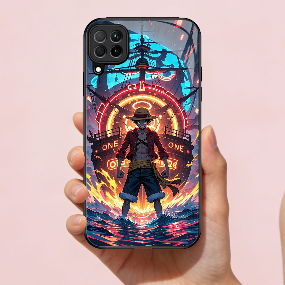 TT-53 Karakter Luffy Casing hp kaca Samsung A12 A22 M12 M32 5G