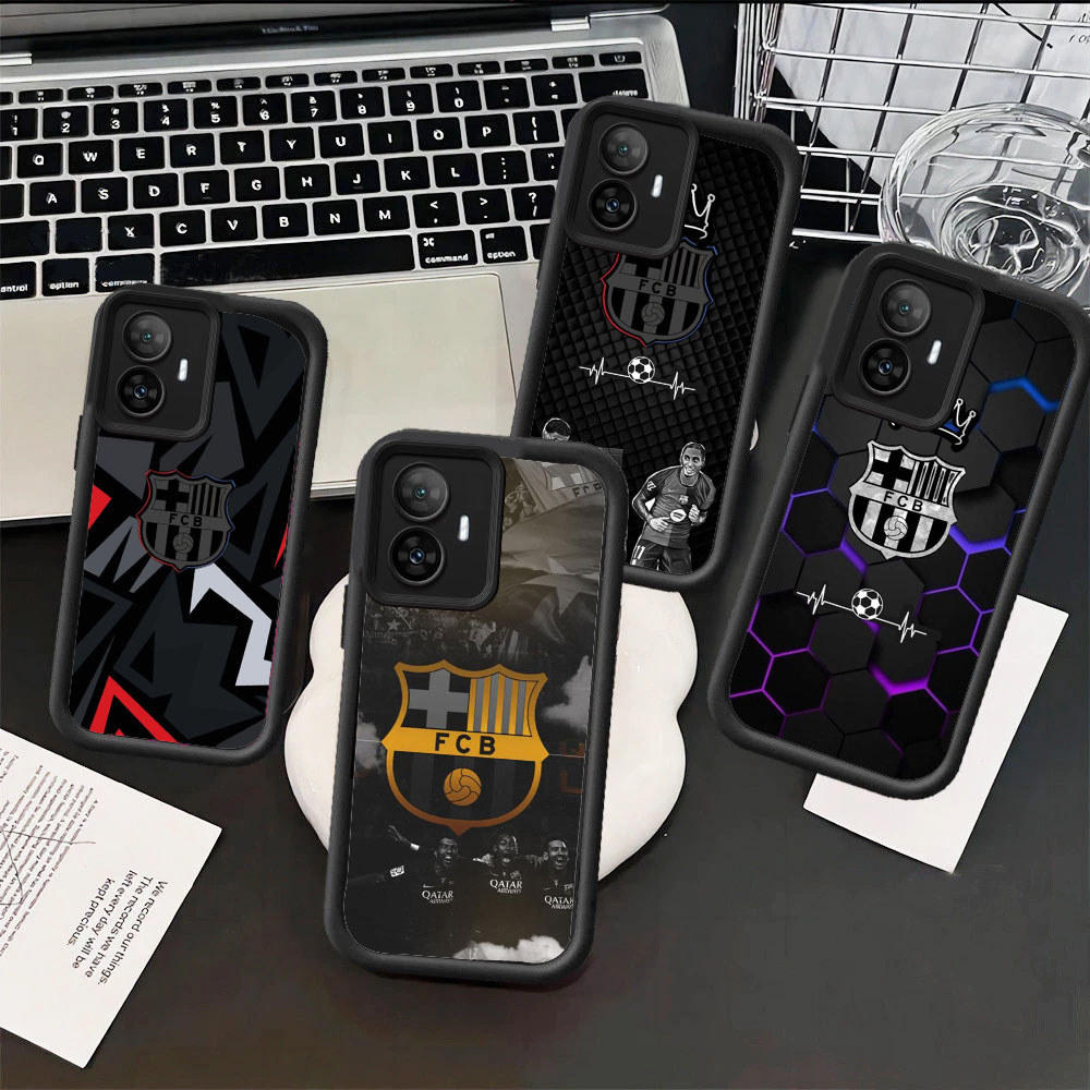 WB50 FC Barcelona Casing untuk Hp Plating OPPO F17 F19S F21 F19 F11 A95 A96 A98 F15 Pro 5G TPU mater