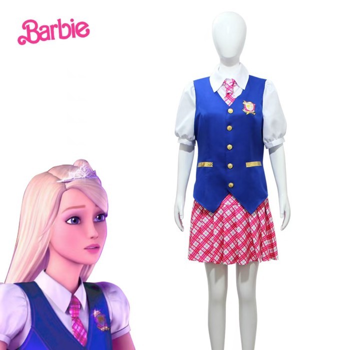 Movie Barbie Princess Academy Cos Clothing Princess Skirt School Uniform Delancey Jk Uniform Cospla