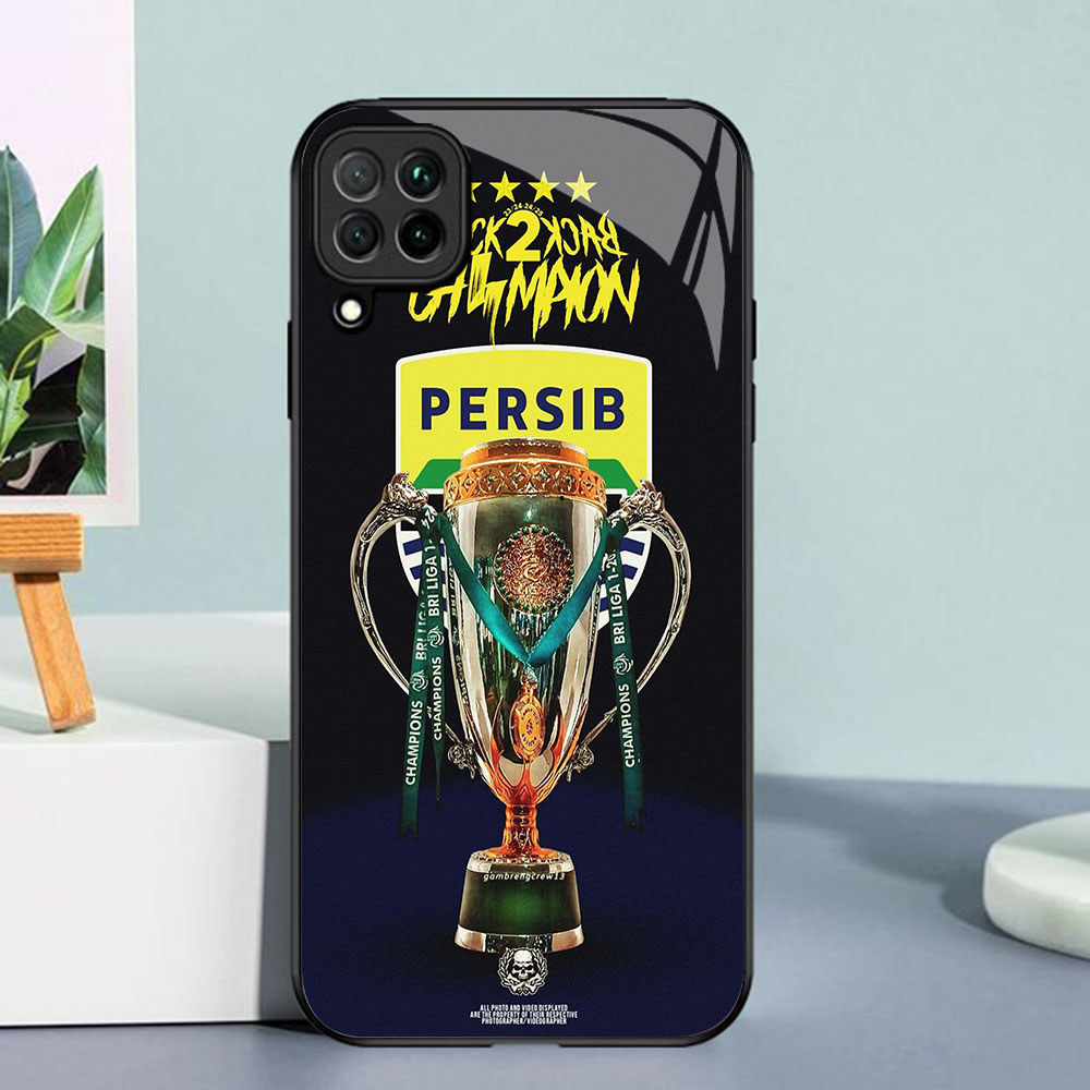 YR-45 Persib Casing ponsel kaca tempered Samsung A12 A22 M12 M32 5G