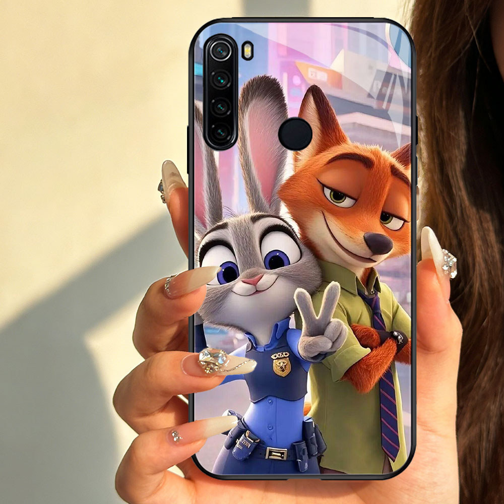 TT-29 Zootopia Casing hp kaca Xiaomi Redmi Note 10 8 8A 9 Pro Lite