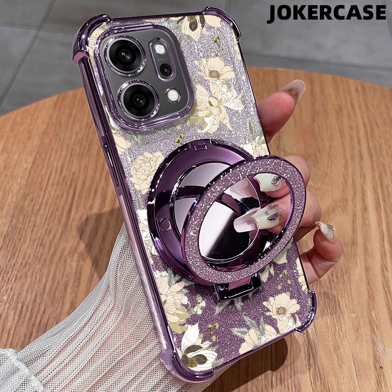 Case Oppo A31 A38 A3x A5x Braket Cermin Untuk Case Oppo A5 A18 A3s A7 A9 2020 Glitter Card Case Oppo