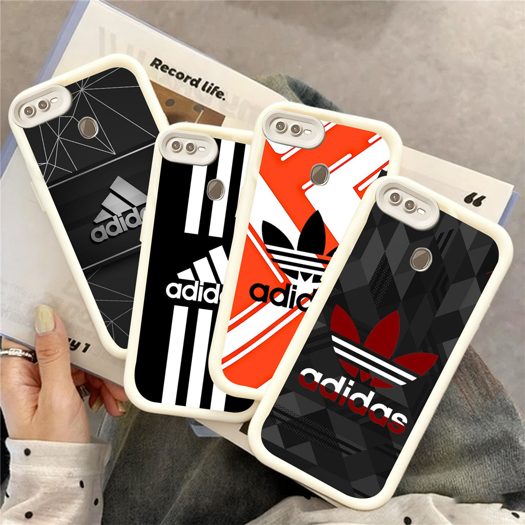 HV1 adidas Hp Plating Casing untuk OPPO A92 A93 A95 A91 A9 A77 A77s A96 A78 2020 5G TPU Silicone