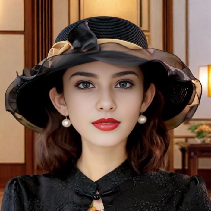Topi Wanita Kelas Atas, Topi Modis Wanita, Topi Matahari Istri, Topi Pelindung Matahari Musim Panas,