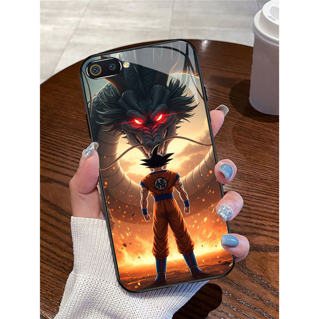 A2-9 Bola Naga Casing ponsel kaca tempered Realme C2 C2s 2 C1 Pro