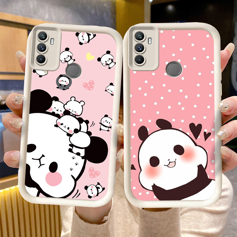 C-19 Cute Panda Hitam Putih Casing untuk OPPO A53 A53S A33 2020